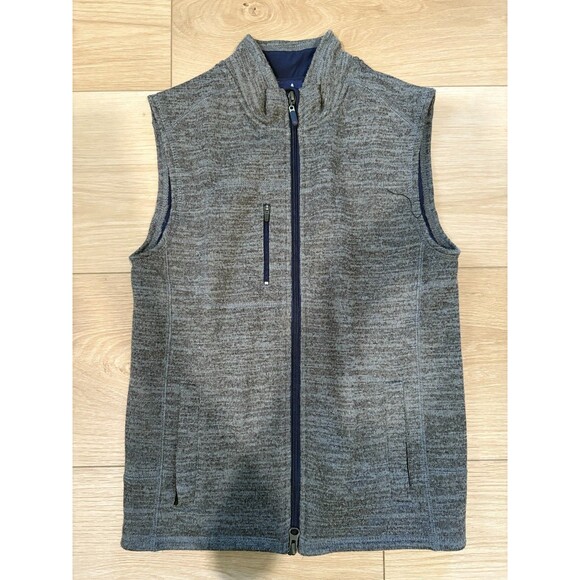 johnnie-O Other - Johnnie-O Full Zip Vest BOYS Size 10 Quarry Heathered Grey Blue Liner